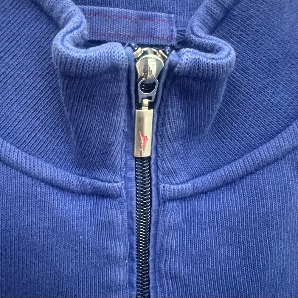 Tommy Bahama Sweater Mens XL Blue Pullover Quarter Zip Preppy Relax Golf Office - Picture 4 of 9